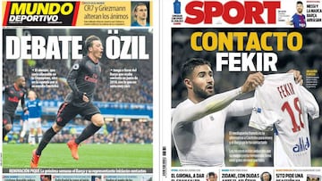Portadas de los diarios Sport y Mundo Deportivo del día 17 de noviembre de 2017.