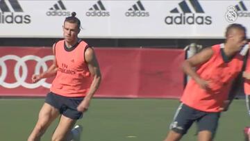 Bale trabajó sin problemas con el grupo y estará ante el Alavés