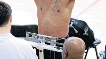 <b>EN FORMA.</b> Allen Iverson está a punto para el encuentro de esta noche en el Sant Jordi de Barcelona.