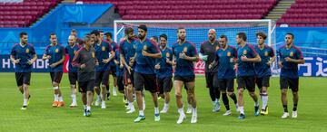 España se prepara para su partido ante Irán