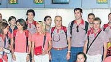 <b>AVANZADILLA. </b>El primer grupo partió ayer desde Barajas hacia Gotemburgo para competir en los Europeos, que comienzan el lunes.