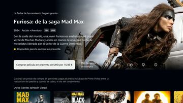 furiosa mad max prime video amazon