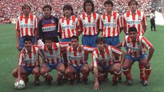 Los jugadores del Atlético de la histórica Copa del 92 ganada al Real Madrid