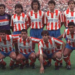 Los jugadores del Atlético de la histórica Copa del 92 ganada al Real Madrid