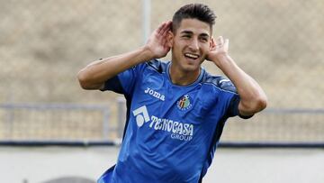 Pere Milla, en un partido con el Getafe B.