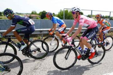 Bob Jungels en el inicio de la etapa..