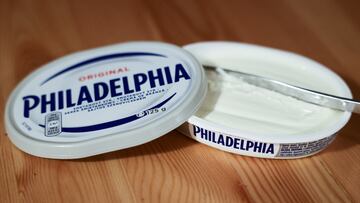 Philadelphia packaging is seen on a table in this illustration photo taken in Krakow, Poland on January 6, 2025. (Photo by Jakub Porzycki/NurPhoto via Getty Images)