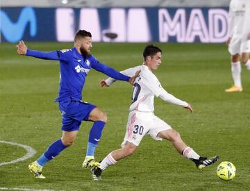 Sergio Arribas, en el Real Madrid-Getafe.