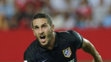 Koke, durante el partido que enfrentó al Atlético de Madrid contra el Sevilla en el Sánchez Pizjuán