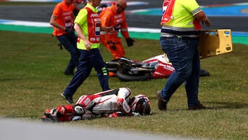 El accidente de Lunetta obligó a la aparición de la bandera roja en la última vuelta.