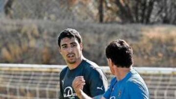 Asenjo en un entrenamiento