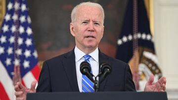 El presidente de los Estados Unidos, Joe Biden, habla sobre la econom&iacute;a durante la pandemia Covid-19 en el Comedor Estatal de la Casa Blanca en Washington, DC, el 19 de julio de 2021. 