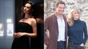 Tras su 'pillada' con Lily James, Dominic West posa besándose con su esposa