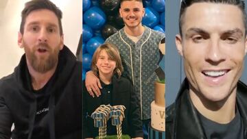 Messi, Cristiano y otros cracks felicitan el cumpleaños al hijo de Wanda Nara y Maxi López.
