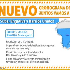 Cuarentena por coronavirus en Suba: ¿hay toque de queda y ley seca?