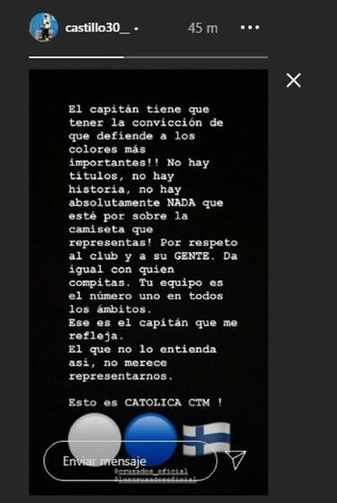 La durísima crítica de Nicolás Castillo a José Pedro Fuenzalida