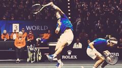 Federer bromea con Nadal: "Debería vigilar mi espalda"