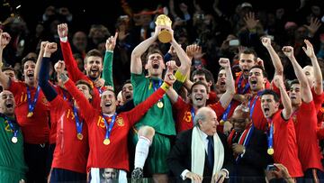 Espa&ntilde;a gan&oacute; el Mundial 2010.
 