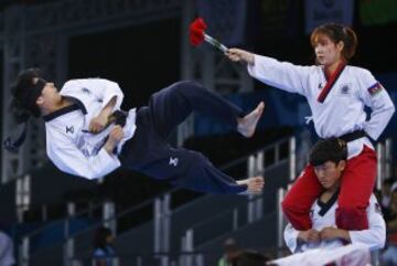 Exhibición de taekwondo. 
