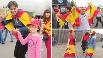 Miles de aficionados españoles y alemanes llenaron el estadio