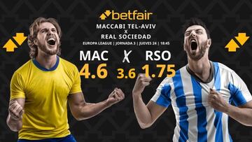 Maccabi Tel-Aviv vs. Real Sociedad: horario, dónde ver, pronósticos y clasificación