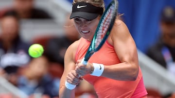 Paula Badosa, contra Coco Gauff en el China Open.