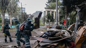 El alcalde mayor de Bogotá Carlos Fernando Galán, junto a su gabinete de gobierno, ofrecieron una rueda de prensa frente al estado actual del Parque Nacional y los planes para su restauración, después de la reintegración de la comunidad embera a sus territorios