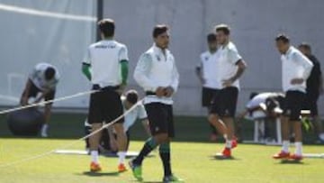 Reyes, durante un entrenamiento.