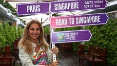La extenista Arantxa S&aacute;nchez-Vicario posa como embajadora de las BNP Paribas WTA Finals de Singapur durante Roland Garros de 2016.