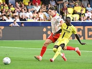 Momento del partido de LaLiga EA Sports entre el Villarreal y el Girona.