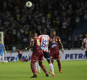 Con un doblete de Marco Pérez, Tolima venció 2-1 a Junior en el primer partido de la Superliga Águila 2019, en el estadio Metropolitano de Barranquilla.