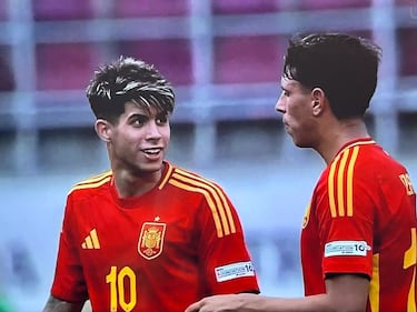 Izan Merino coge peso en la Sub-19 tras renovar con el Málaga