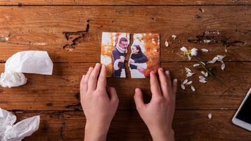 Foto de una pareja rota, relación acabada