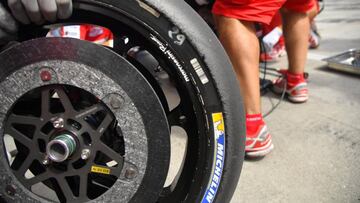 Neum¨¢tico Michelin usado en MotoGP