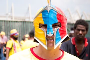 La emoción se manifestó con el color que los hinchas le dieron al partido frente a Brasil.