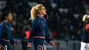 Kheira Hamraoui of PSG during the UEFA Women's Champions League, Quarter-finals, 2nd leg football match between Paris Saint-Germain (PSG) and FC Bayern Munich (Munchen) on March 30, 2022 at Parc des Princes stadium in Paris, France - Photo Victor Jol