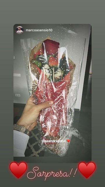 Regalo de Marco Asensio a su pareja Sandra Garal.