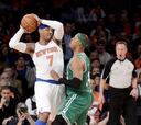 Carmelo Anthony da el primer triunfo a los Knicks ante Boston