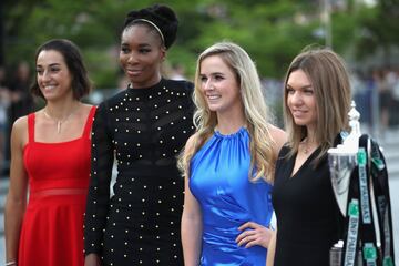 Caroline Garcia, Venus Williams, Elina Svitolina y Simona Halep.