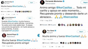 Las celebridades inundan las redes con mensajes a Casillas