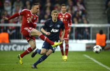 Franck Ribery y Darren Fletcher.