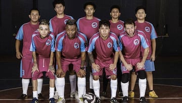 Plantilla del Meninos Bons de Bola, el primer equipo de f&uacute;tbol masculino transexual del mundo. 