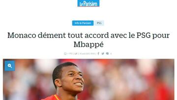 Le Parisien: el Mónaco niega el acuerdo con el PSG por Mbappé