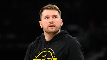 SALT LAKE CITY, UTAH - DECEMBER 18: Luka Doncic #77 of the Los Angeles Lakers looks on before a game against the Utah Jazz at the Delta Center on December 18, 2025 in Salt Lake City, Utah. NOTE TO USER: User expressly acknowledges and agrees that, by downloading and or using this photograph, User is consenting to the terms and conditions of the Getty Images License Agreement. Alex Goodlett/Getty Images/AFP (Photo by Alex Goodlett / GETTY IMAGES NORTH AMERICA / Getty Images via AFP)