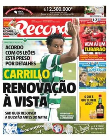 Portadas de la prensa mundial