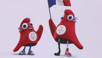 Saint Denis (France), 14/11/2022.- The Olympics Paris 2024 official mascots are unveiled at a press conference of the Paris 2024 Olympic Games Organizing Committee in Saint Denis, near Paris, France, (Francia) EFE/EPA/Mohammed Badra
