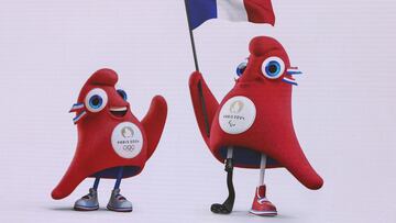 Saint Denis (France), 14/11/2022.- The Olympics Paris 2024 official mascots are unveiled at a press conference of the Paris 2024 Olympic Games Organizing Committee in Saint Denis, near Paris, France, (Francia) EFE/EPA/Mohammed Badra