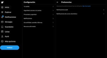 Cómo desactivar las notificaciones de Twitter