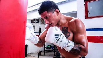 Miguel Berchelt durante un entrenamiento.