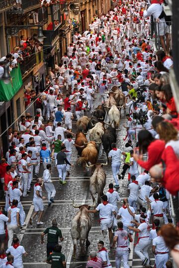 Este 7 de julio ser¨¢n los toros de la ganader¨ªa N¨²?ez del Cuvillo los que recorran las calles de la capital navarra. De esta forma comienza as¨ª el primero de los ocho encierros de las fiestas.